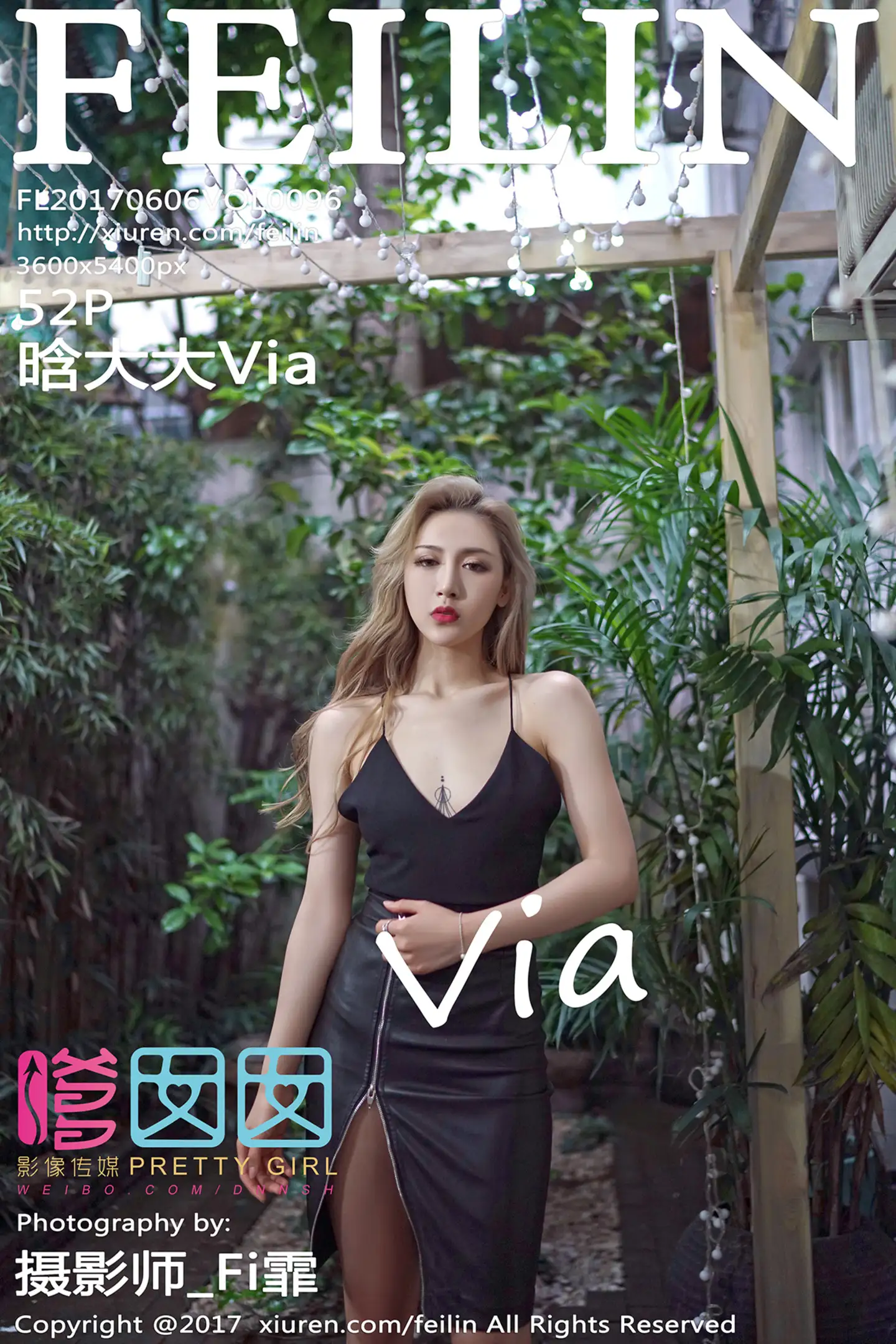 [FeiLin嗲囡囡]Vol.096_嫩模晗大大Via居家黑色蕾丝薄纱情趣内衣秀美乳诱惑写真52P-秀人网 - XiuRen.Pro